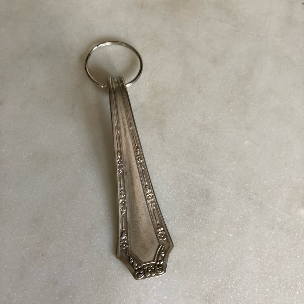 Vintage Silver Spoon Key Ring